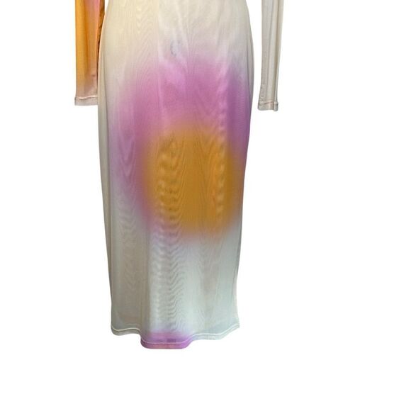 Find Me Now Aura Cream Mesh Sun Design Midi Dress | M - Picture 4 of 10